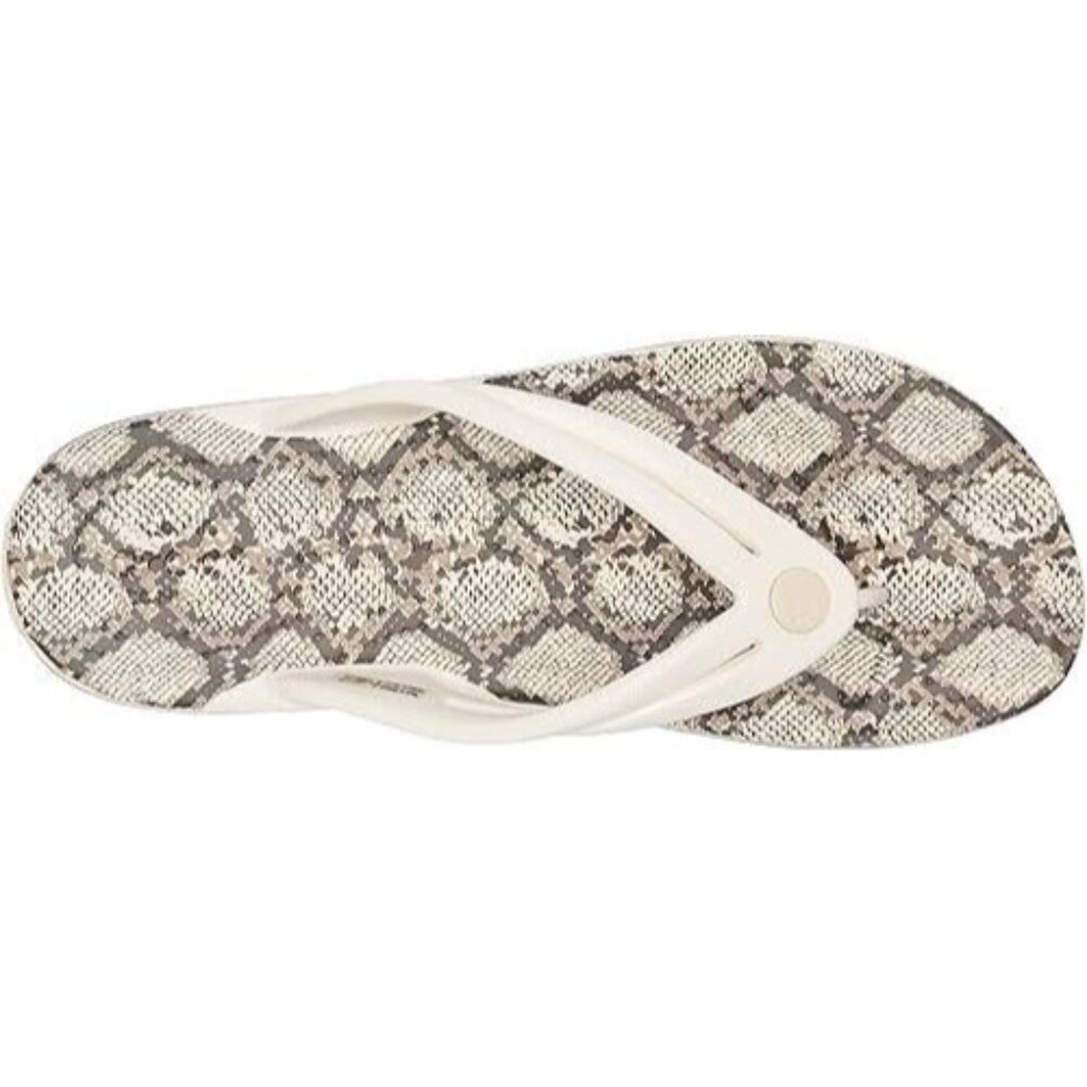Crocs Crocband Snake Print Women's Flip-Flop Oyster/Mushroom Relax Fit Size 5 - Picture 14 of 16